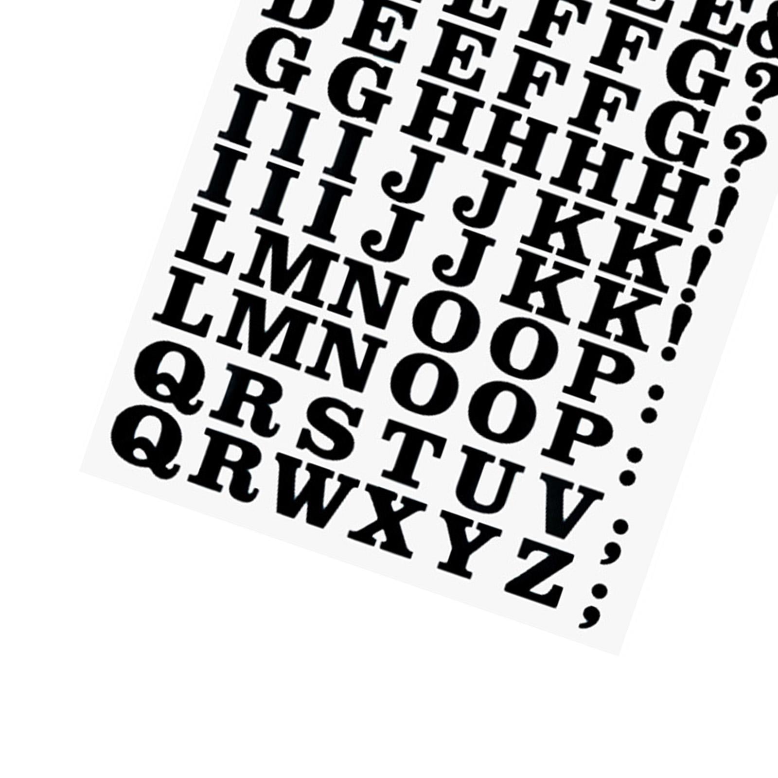860x Transfer Patches Alphabet Iron On Letters TShirt Fabric 27x18.5cm Black