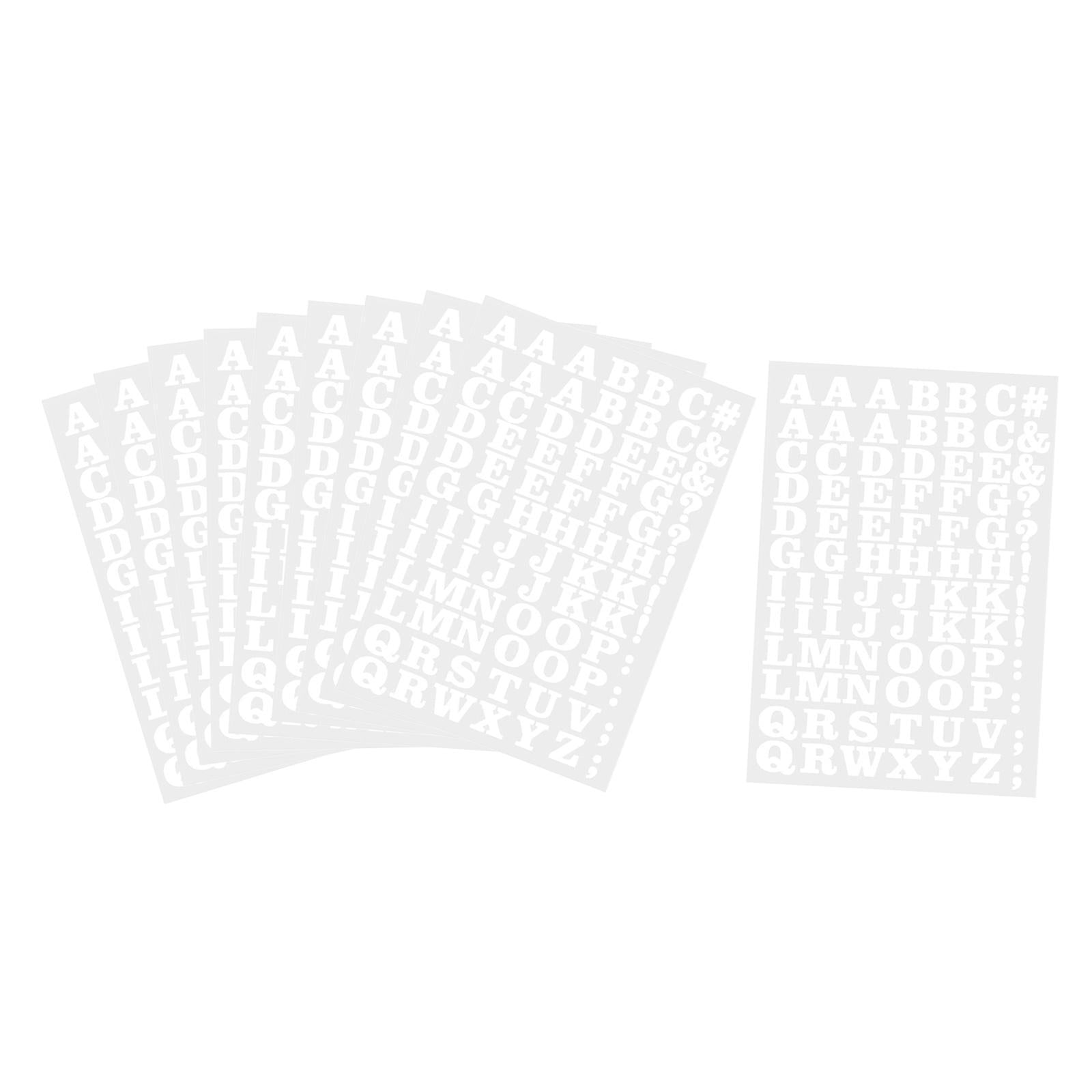 860x Transfer Patches Alphabet Iron On Letters TShirt Fabric 27x18.5cm White