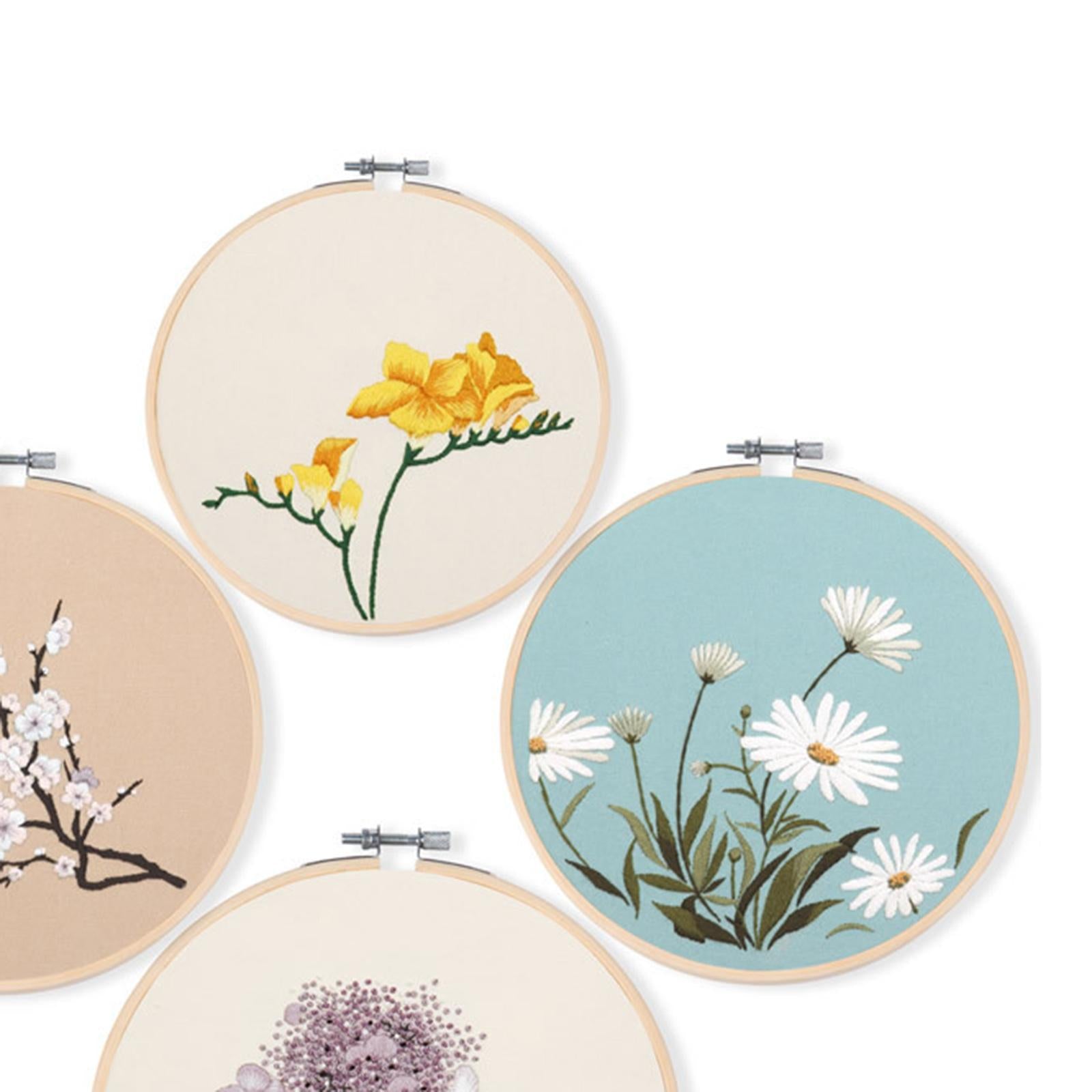 Embroidery Starter Kit Hand Sewing Color Threads Cloth Cross Stitch NO.12