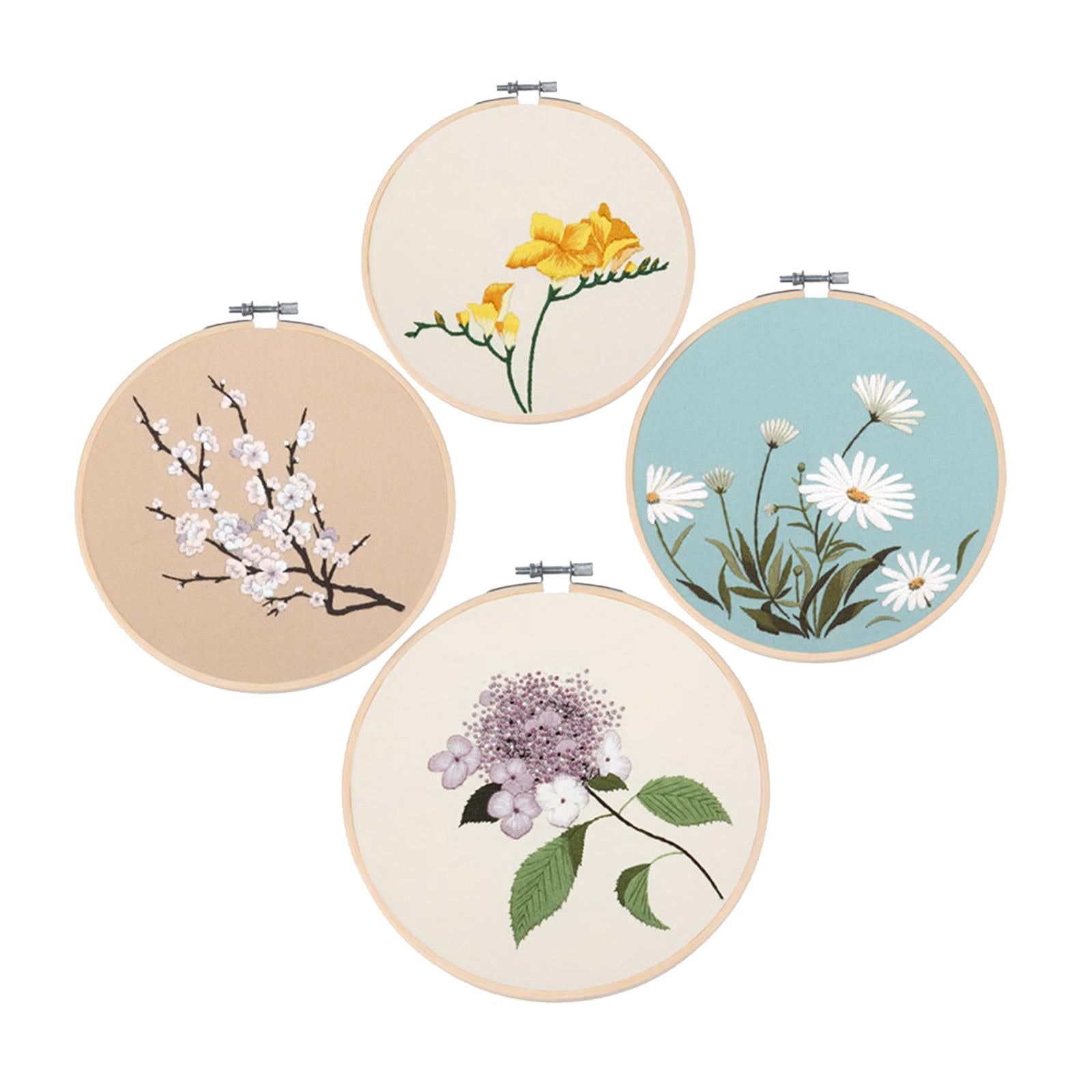 Embroidery Starter Kit Hand Sewing Color Threads Cloth Cross Stitch NO.12