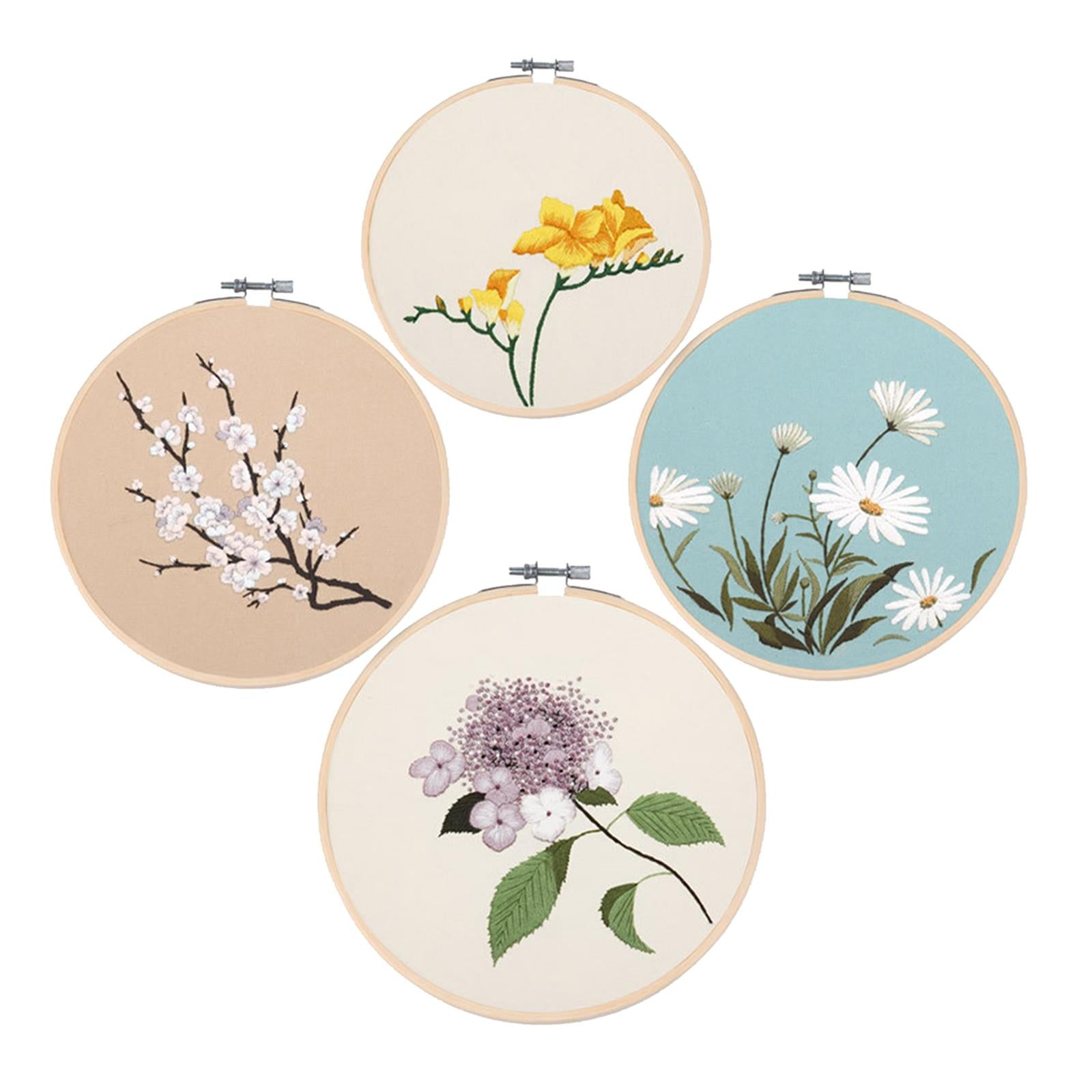 Embroidery Starter Kit Hand Sewing Color Threads Cloth Cross Stitch NO.12