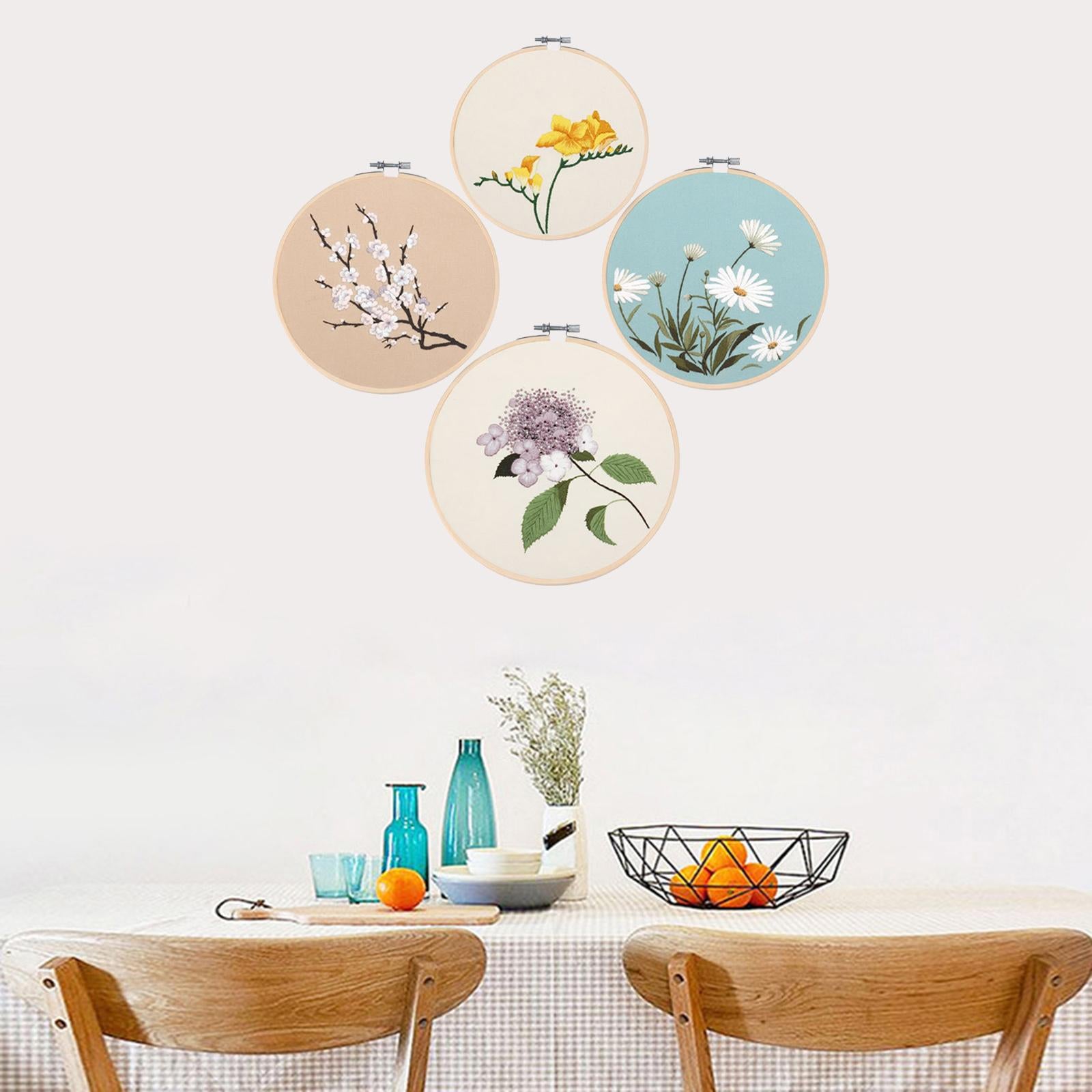 Embroidery Starter Kit Hand Sewing Color Threads Cloth Cross Stitch NO.12