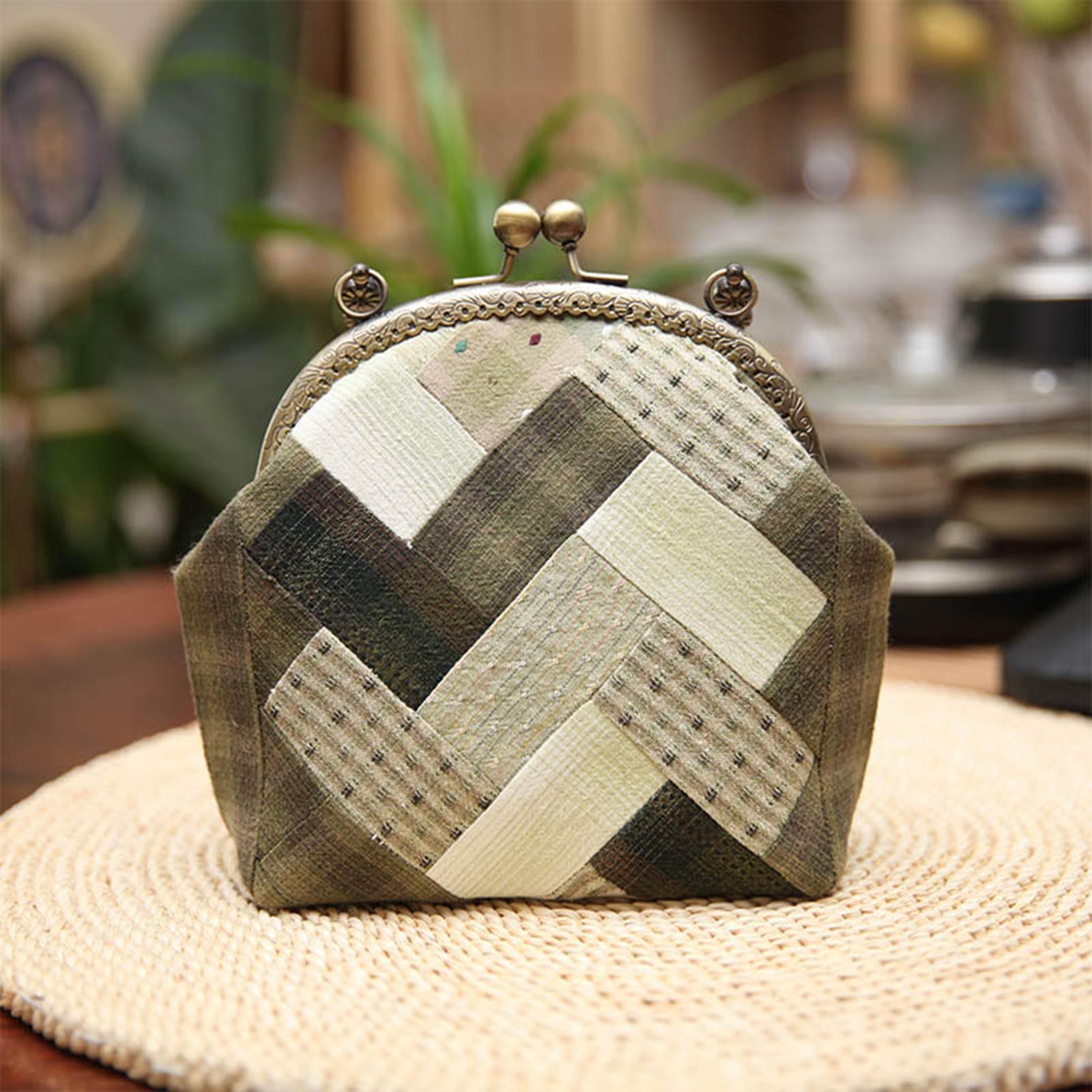 Handbag Material Kit Embroidery Set Artware Handmade Decoration Present Light Green