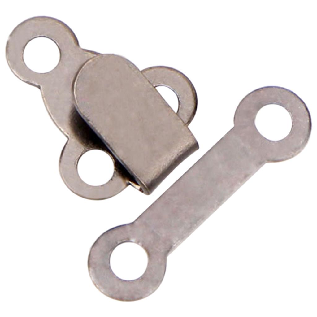 5 Pair Trouser Hooks Clothes Trousers Pants Fasteners Style 1 Grey