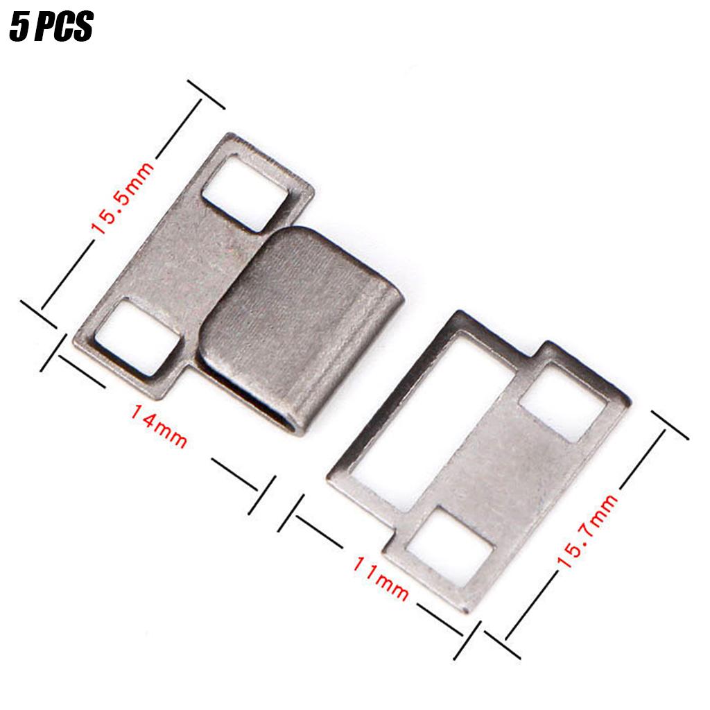 5 Pair Trouser Hooks Clothes Trousers Pants Fasteners Style 2 Grey