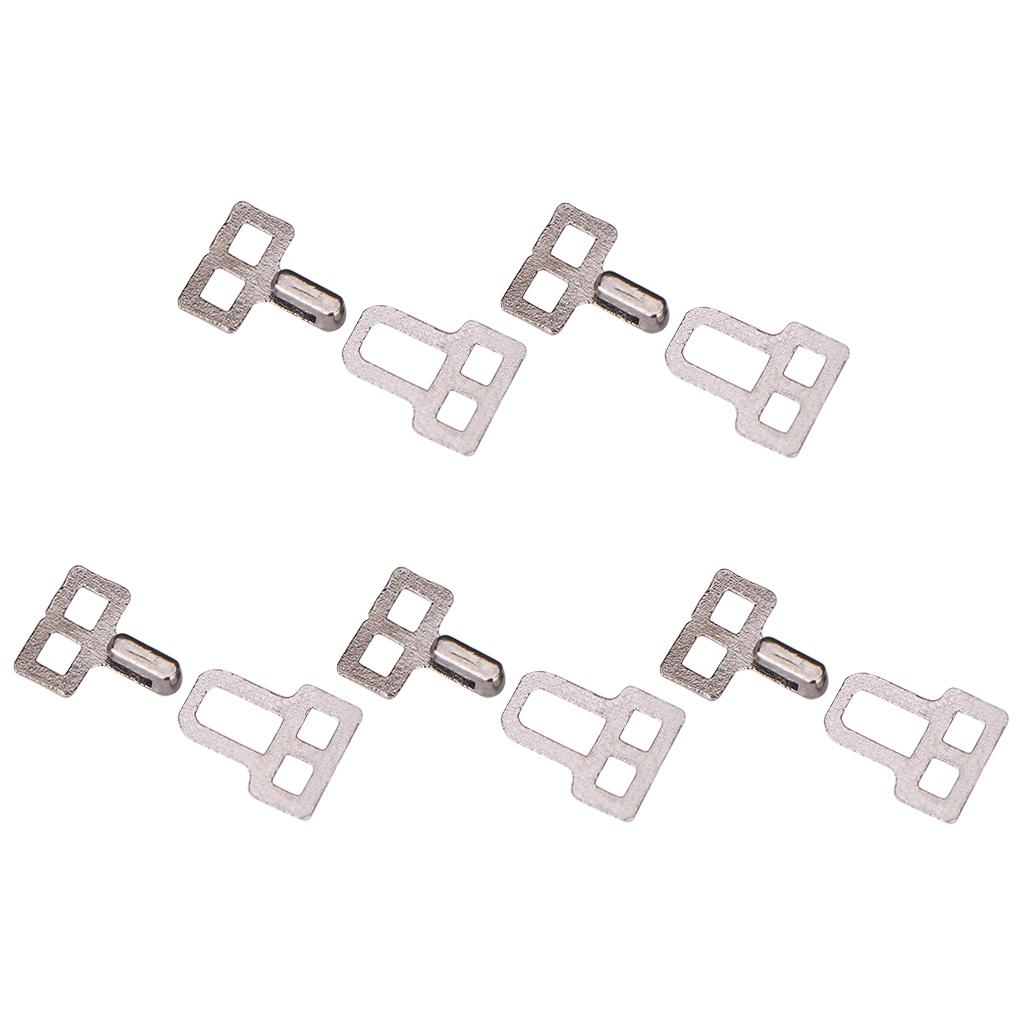 5 Pair Trouser Hooks Clothes Trousers Pants Fasteners Style 3 Grey