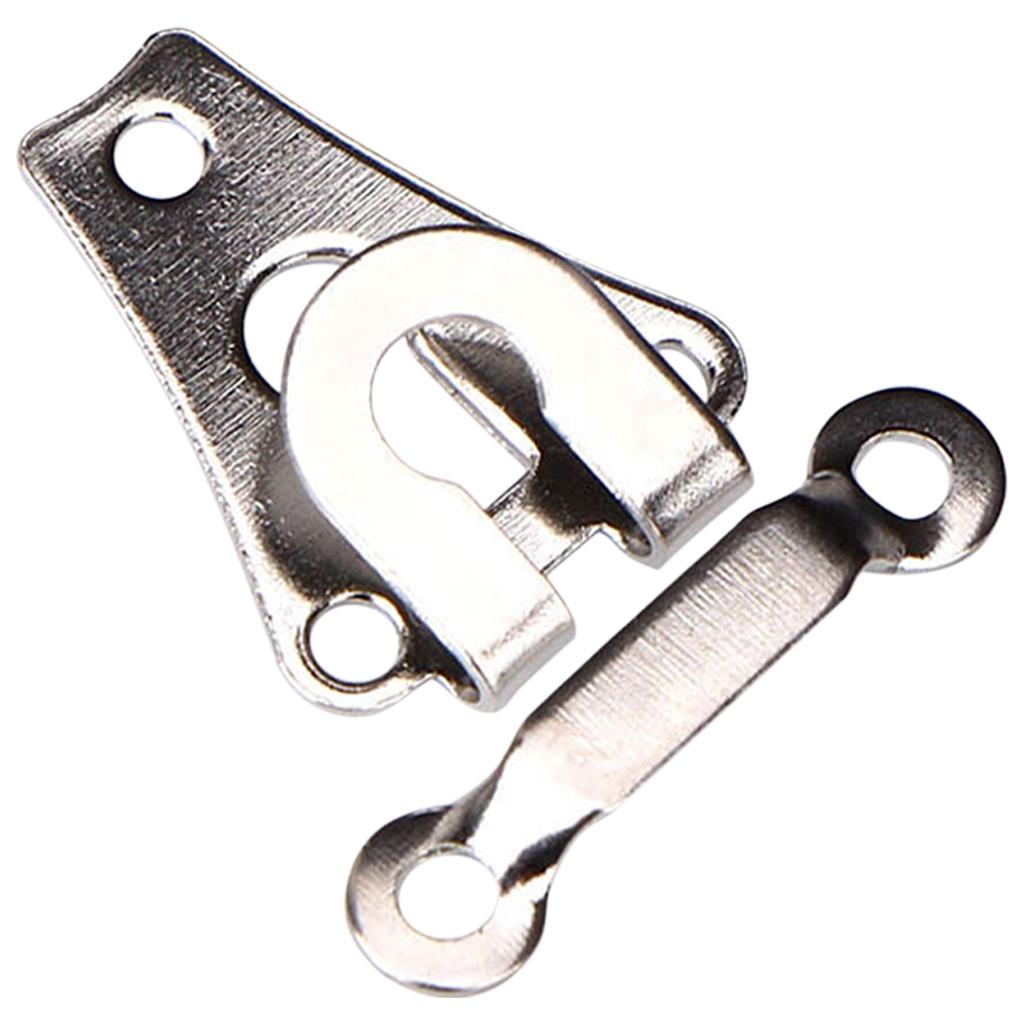 5 Pair Trouser Hooks Clothes Trousers Pants Fasteners Style 4 Silver Flat