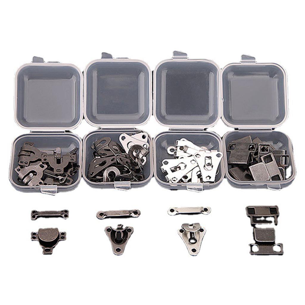5 Pair Trouser Hooks Clothes Trousers Pants Fasteners Style 4 Silver Round