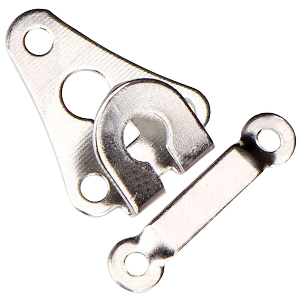 5 Pair Trouser Hooks Clothes Trousers Pants Fasteners Style 4 Silver Round