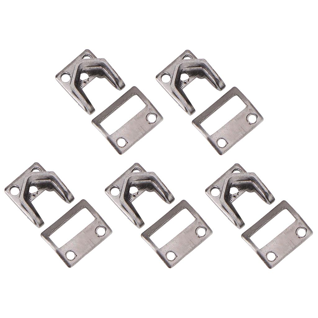 5 Pair Trouser Hooks Clothes Trousers Pants Fasteners Style 5 Grey