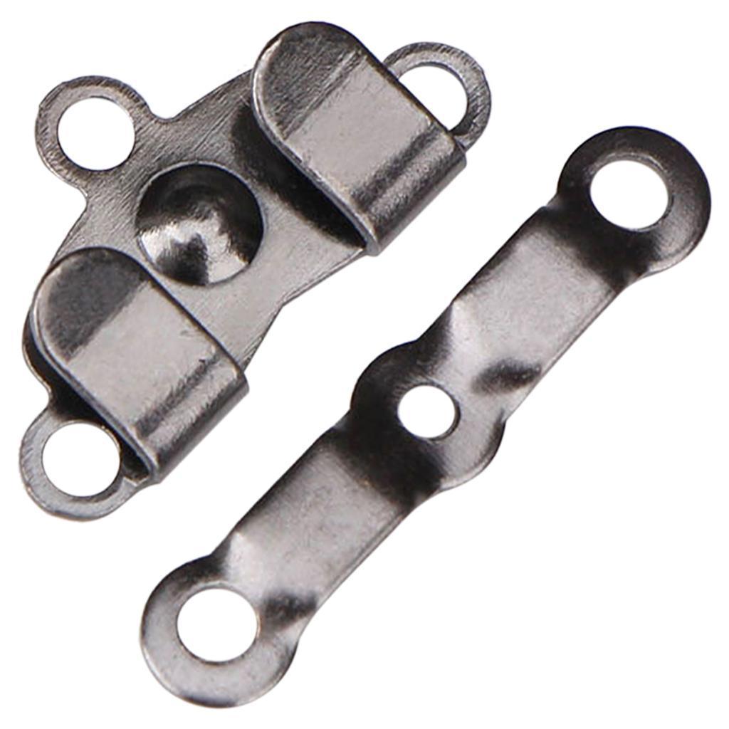 5 Pair Trouser Hooks Clothes Trousers Pants Fasteners Style 6 Grey