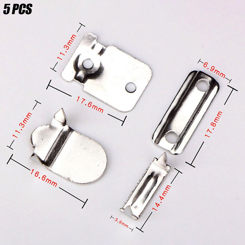 5 Pair Trouser Hooks Clothes Trousers Pants Fasteners Style 7 Silver