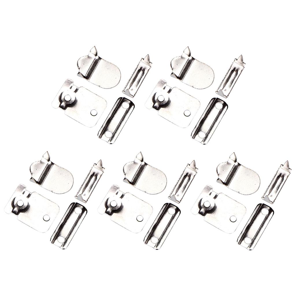 5 Pair Trouser Hooks Clothes Trousers Pants Fasteners Style 7 Silver