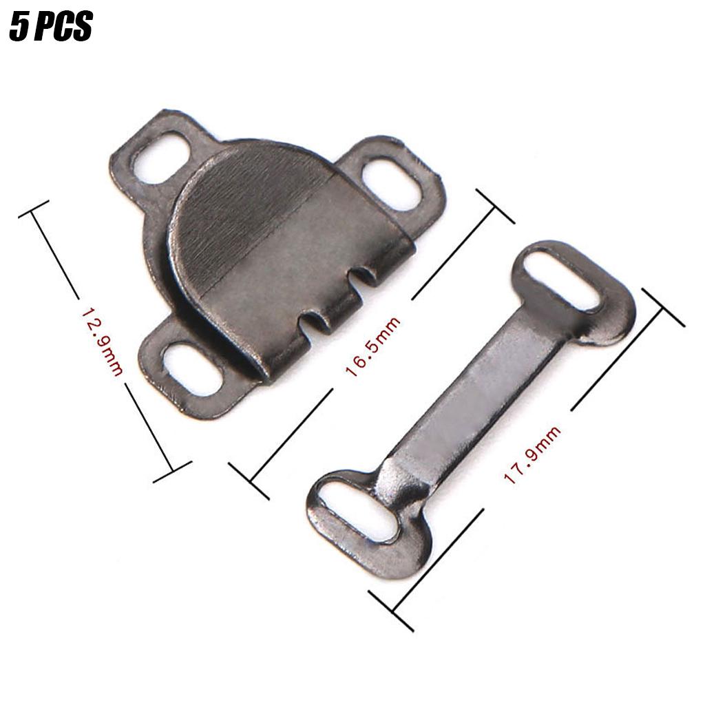 5 Pair Trouser Hooks Clothes Trousers Pants Fasteners Style 8 Grey