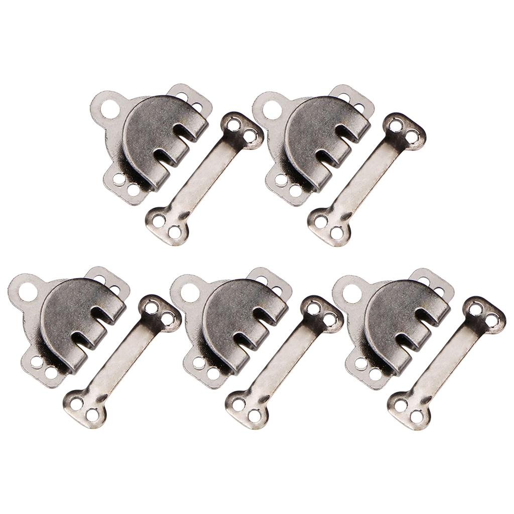 5 Pair Trouser Hooks Clothes Trousers Pants Fasteners Style 9 Grey