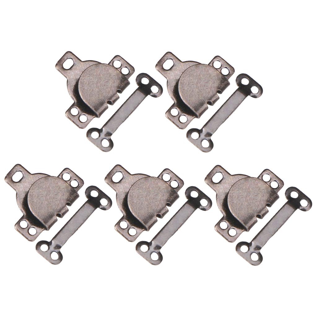 5 Pair Trouser Hooks Clothes Trousers Pants Fasteners Style 10 Grey