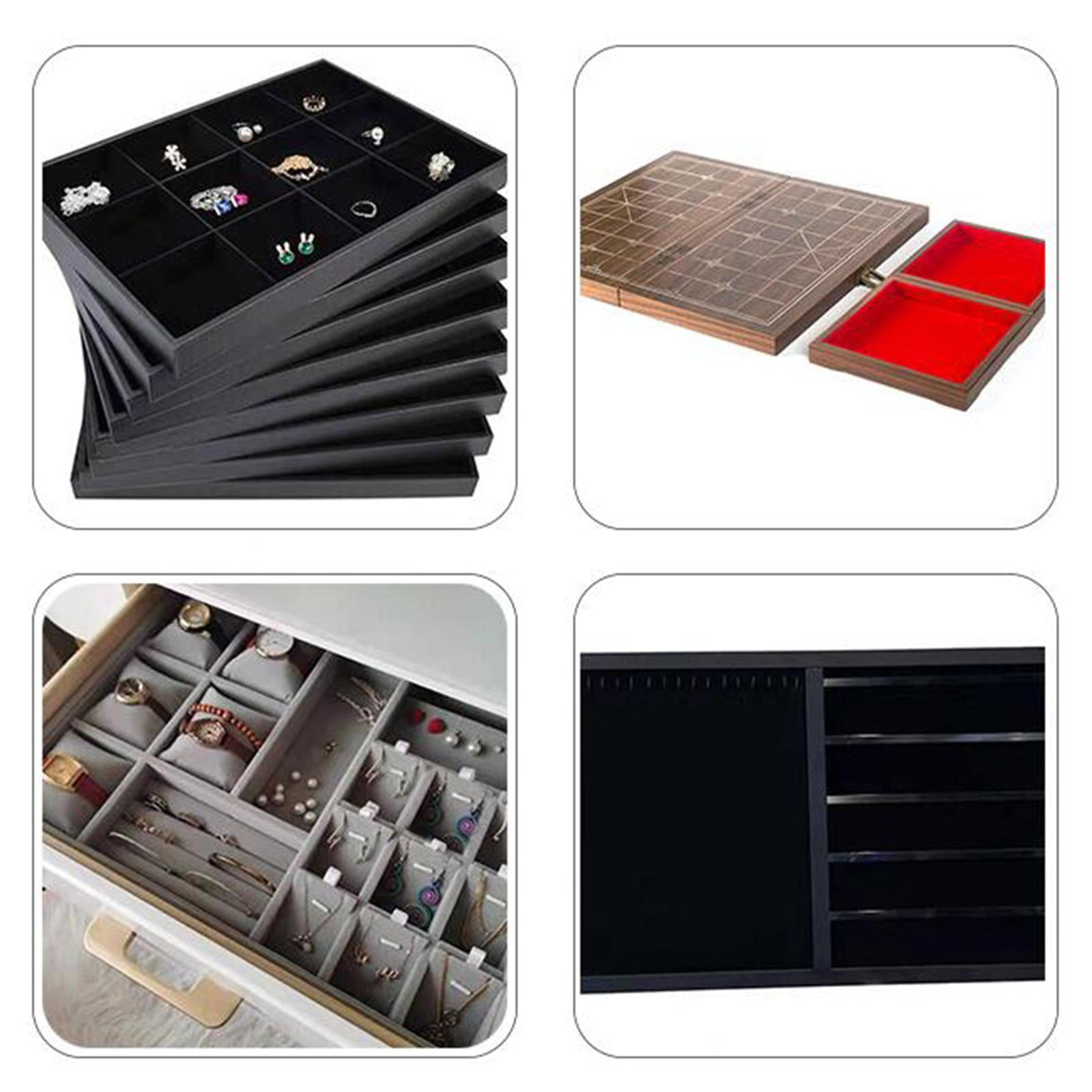 10 Pieces Felt Fabric Velvet Sheet Adhesive Craft Making Drawer Black