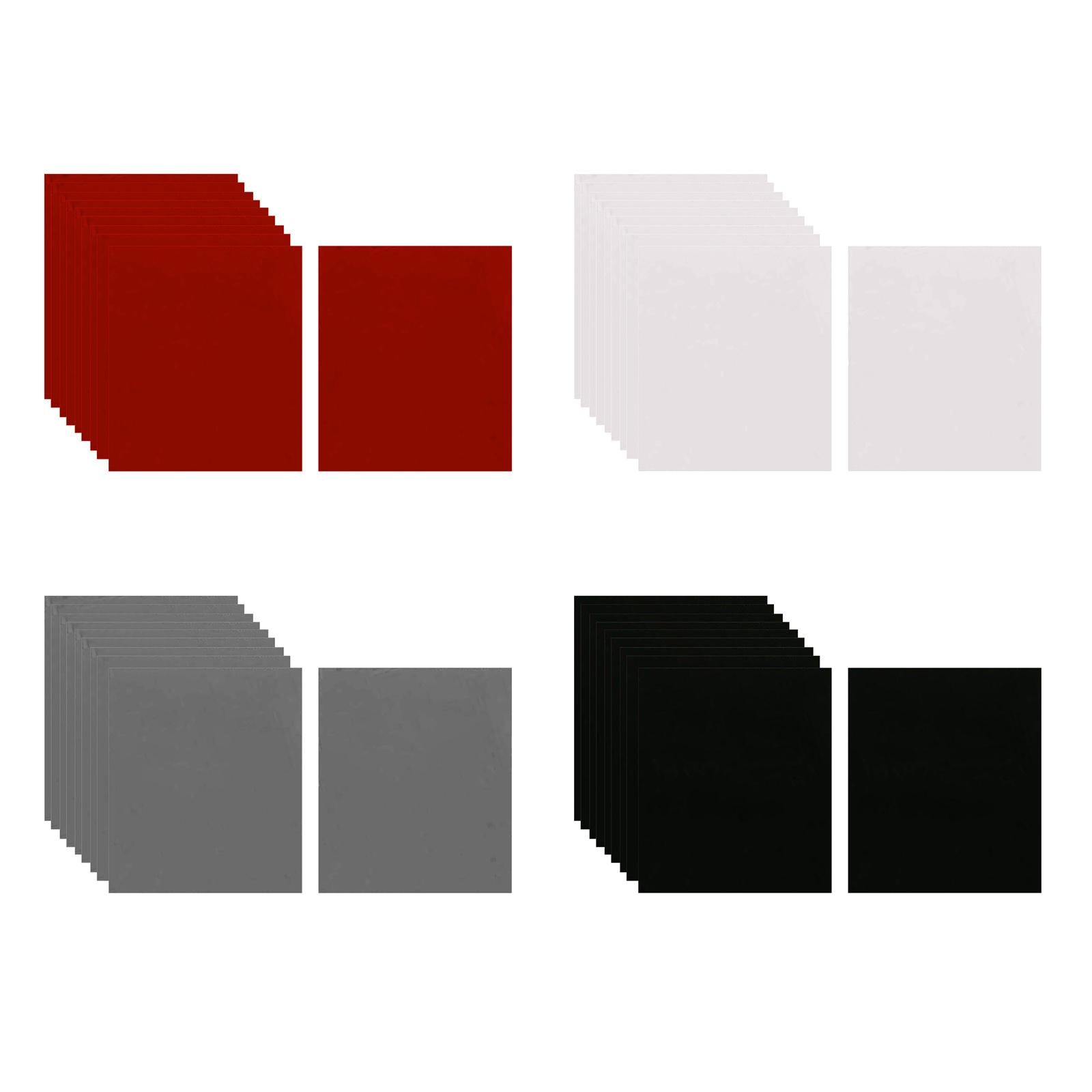 10 Pieces Felt Fabric Velvet Sheet Adhesive Craft Making Drawer Black