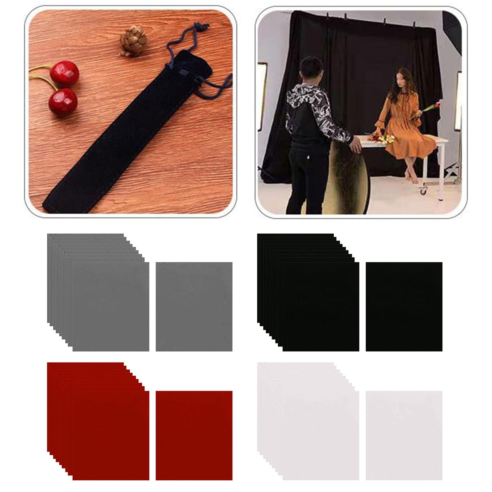 10 Pieces Felt Fabric Velvet Sheet Adhesive Craft Making Drawer Black