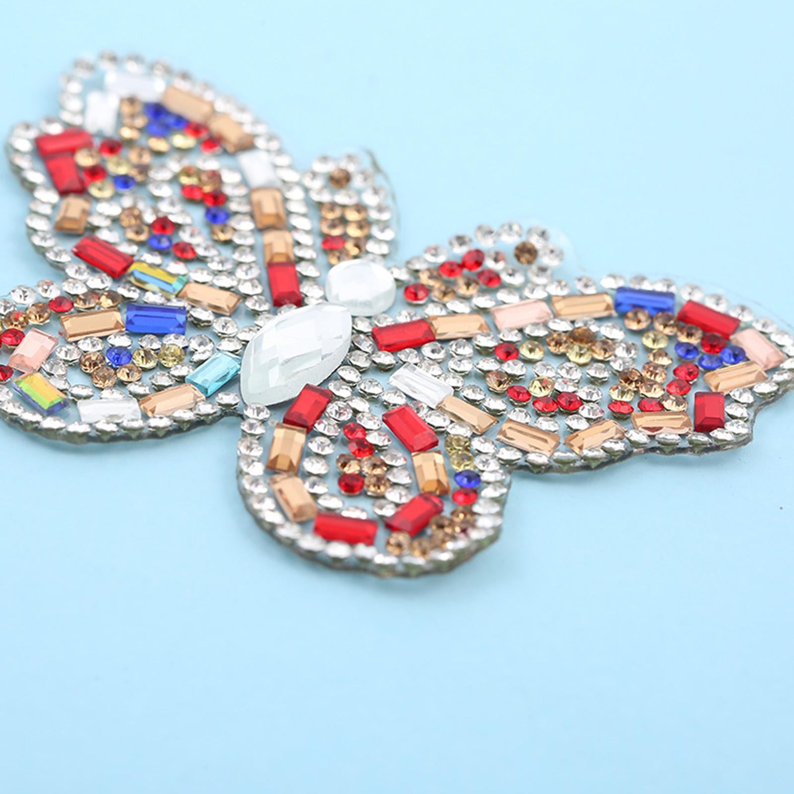 10x Butterfly Iron On Embroidered Patches Applique Patch Multicolor Craft