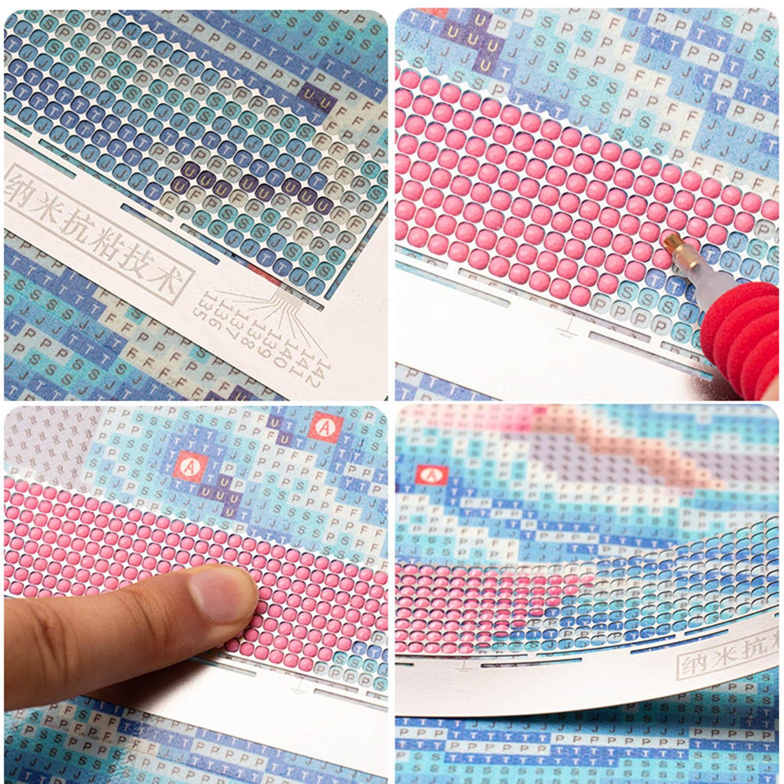 Stainless Steel Diamond Painting Ruler Dot Drill Tool Blank Grids 14.5x3.8cm