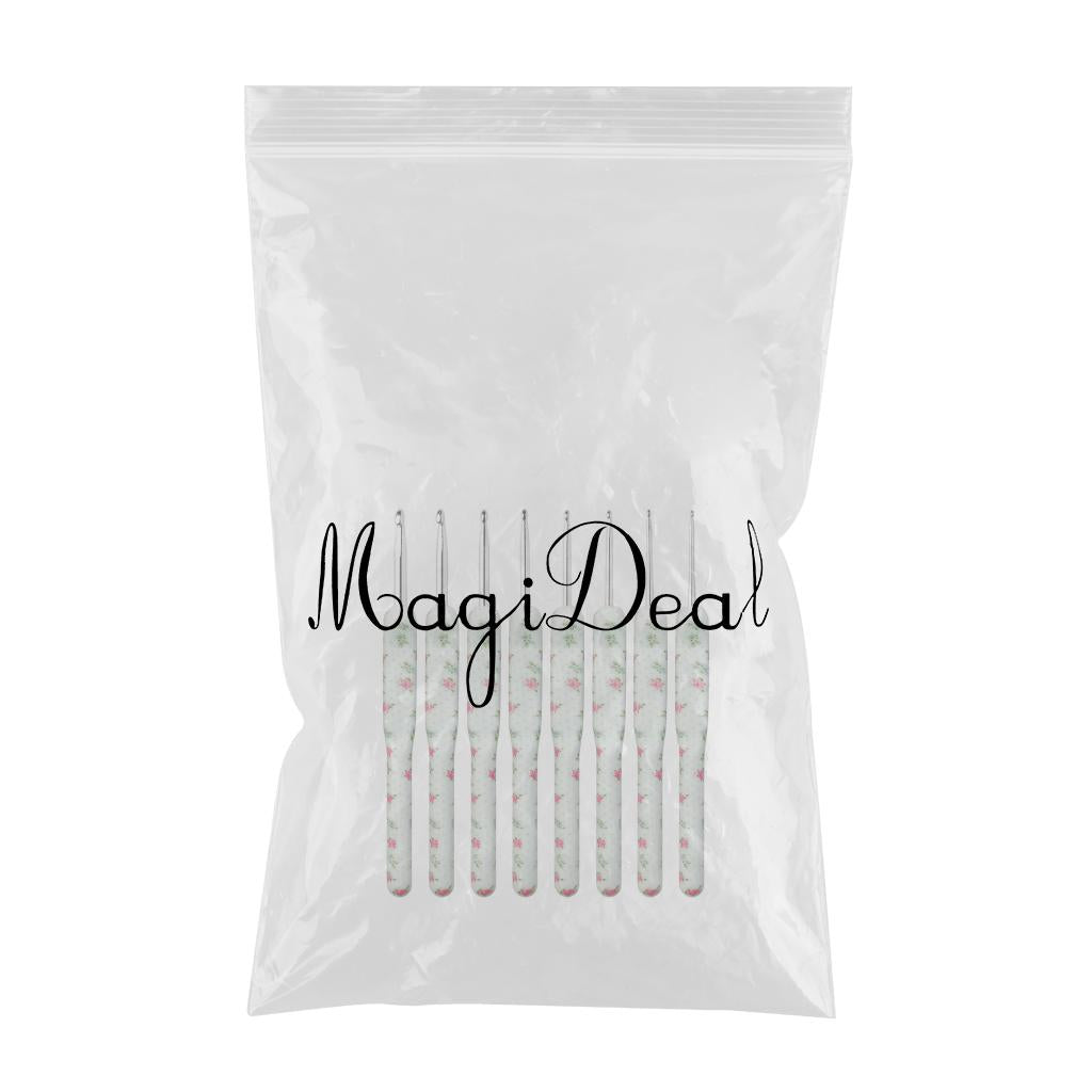 8Pcs Aluminium Crochet Hooks Needles Yarn Knitting Hook 2.5-6mm Sewing Tools