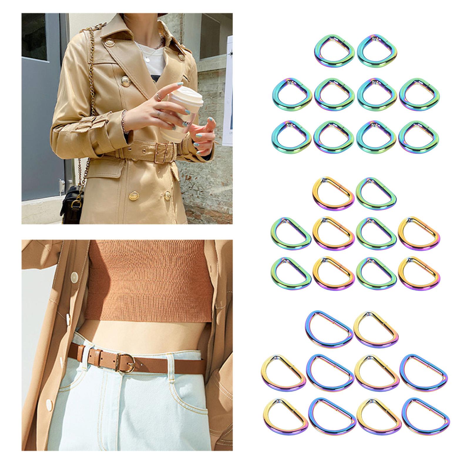 D Ring Buckles for Webbing Strap Hand Bag Belt Leather Craft 3.8x15x25mm