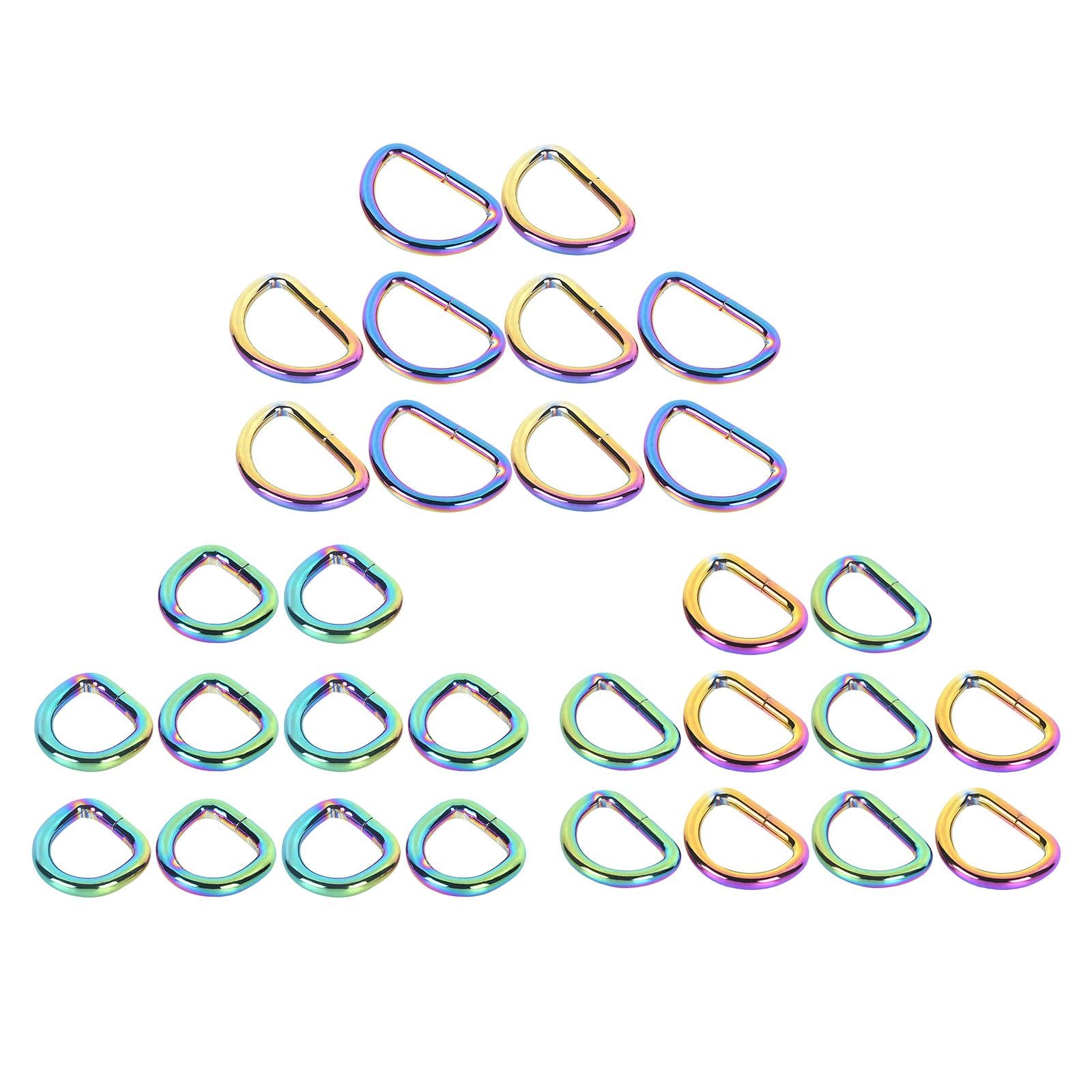 D Ring Buckles for Webbing Strap Hand Bag Belt Leather Craft 3.8x15x25mm