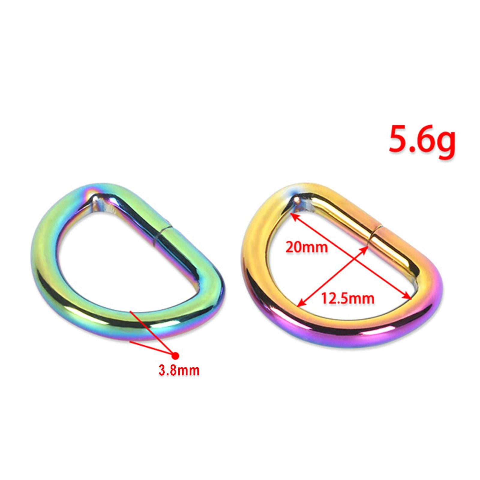 D Ring Buckles for Webbing Strap Hand Bag Belt Leather Craft 3.8x12.5x20mm