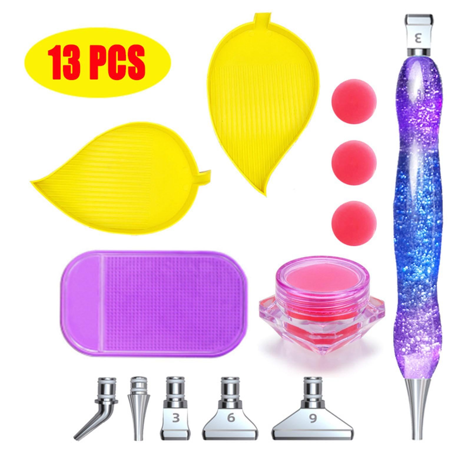 5D Resin Diamond Pen Point Drill Cross Stitch Embroidery Gradient purple