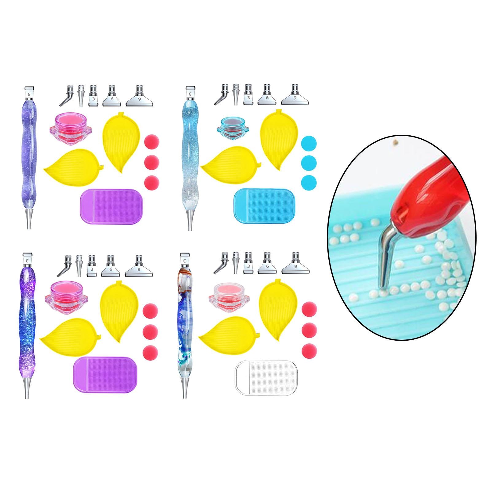 5D Resin Diamond Pen Point Drill Cross Stitch Embroidery Gradient purple