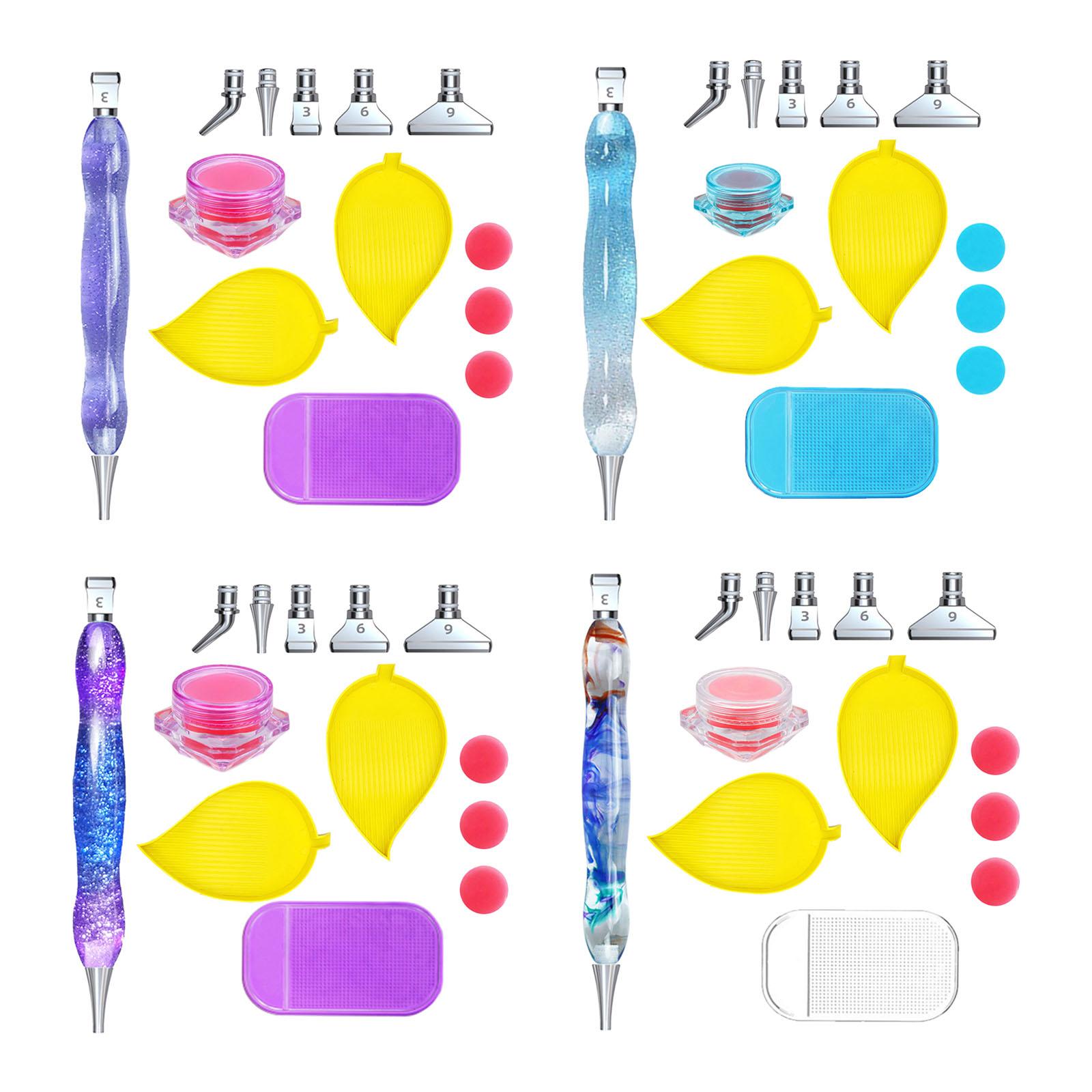 5D Resin Diamond Pen Point Drill Cross Stitch Embroidery Gradient purple