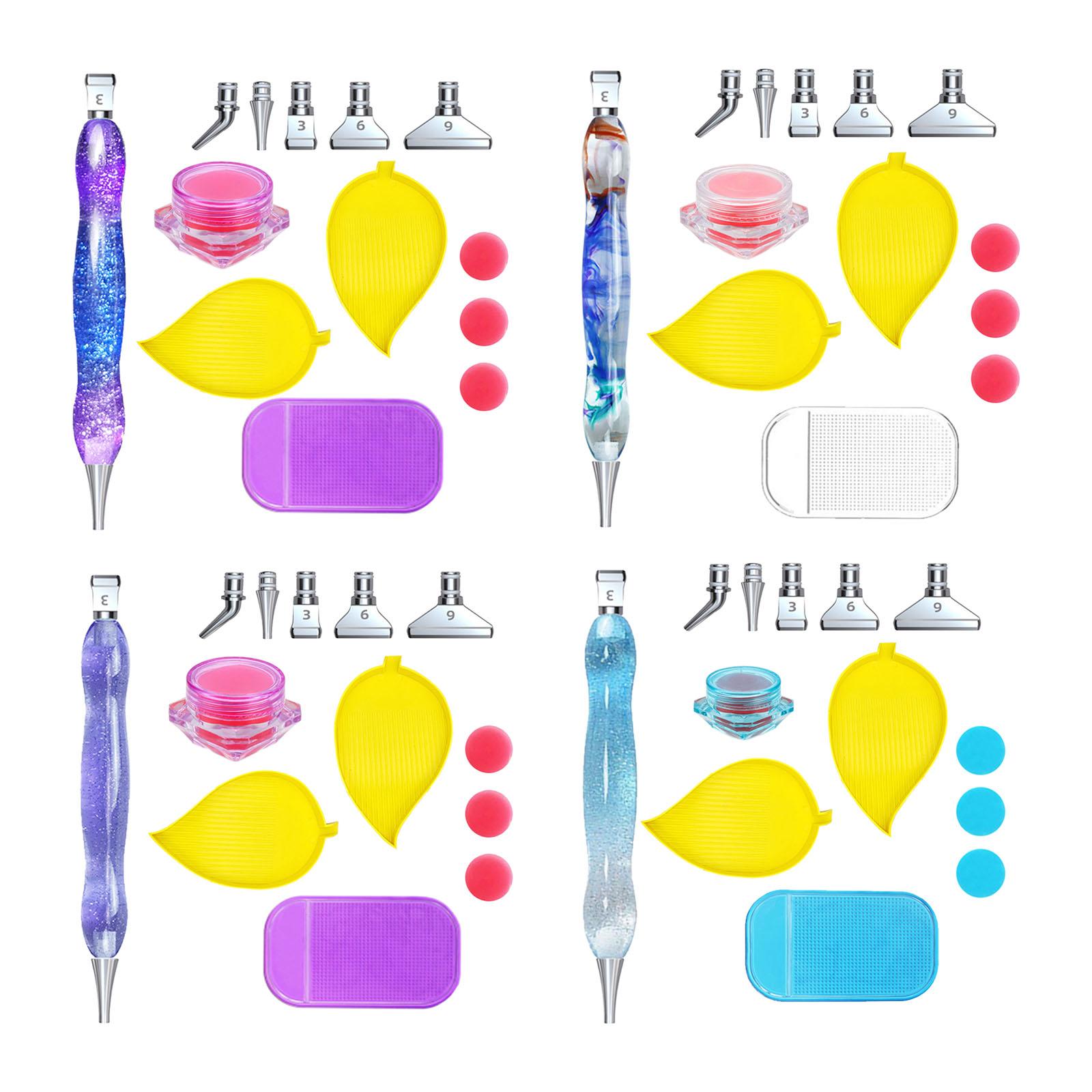 5D Resin Diamond Pen Point Drill Cross Stitch Embroidery Gradient purple