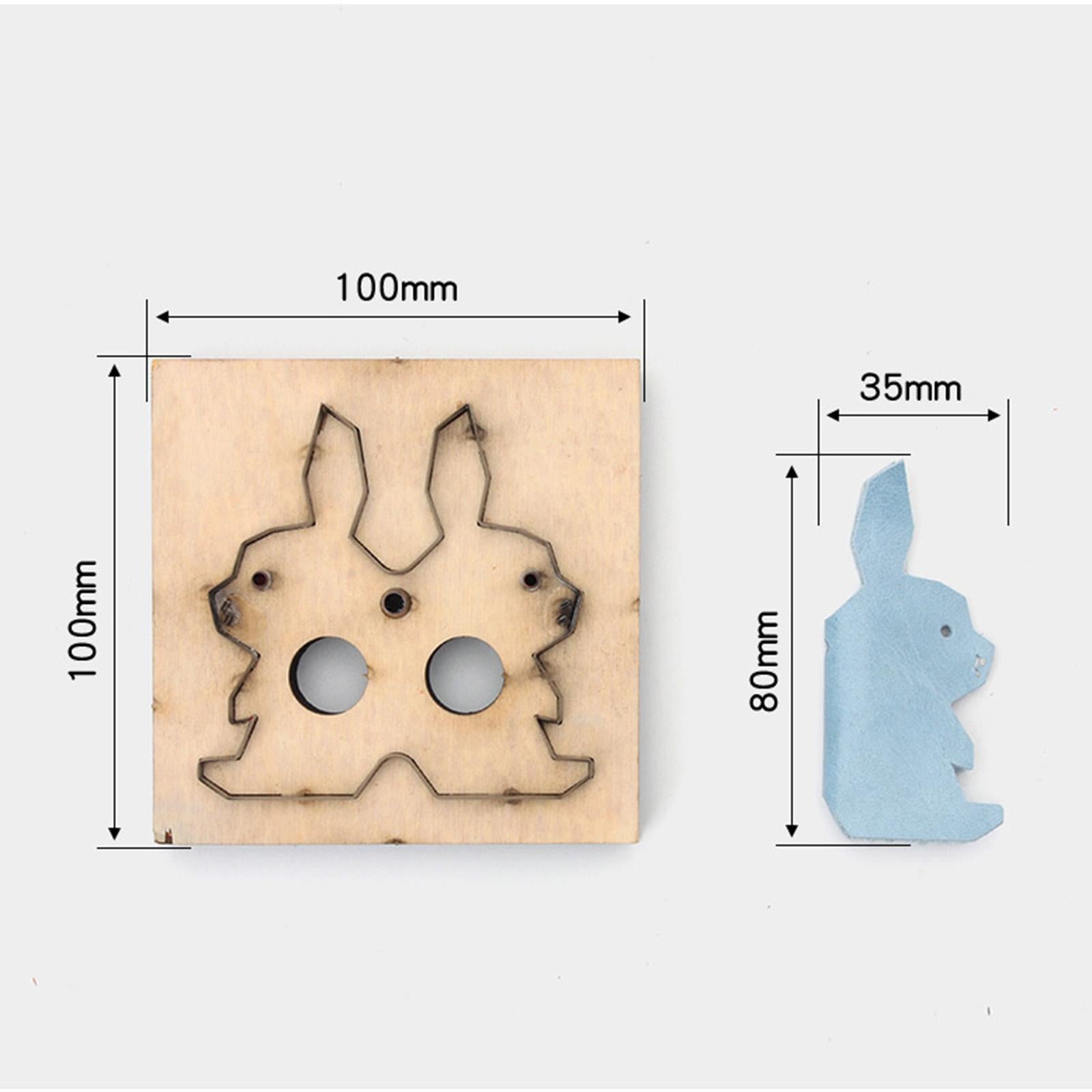 DIY Rabbit Punch Stencils Pendant Mold Cutting Dies for Leather Leathercraft