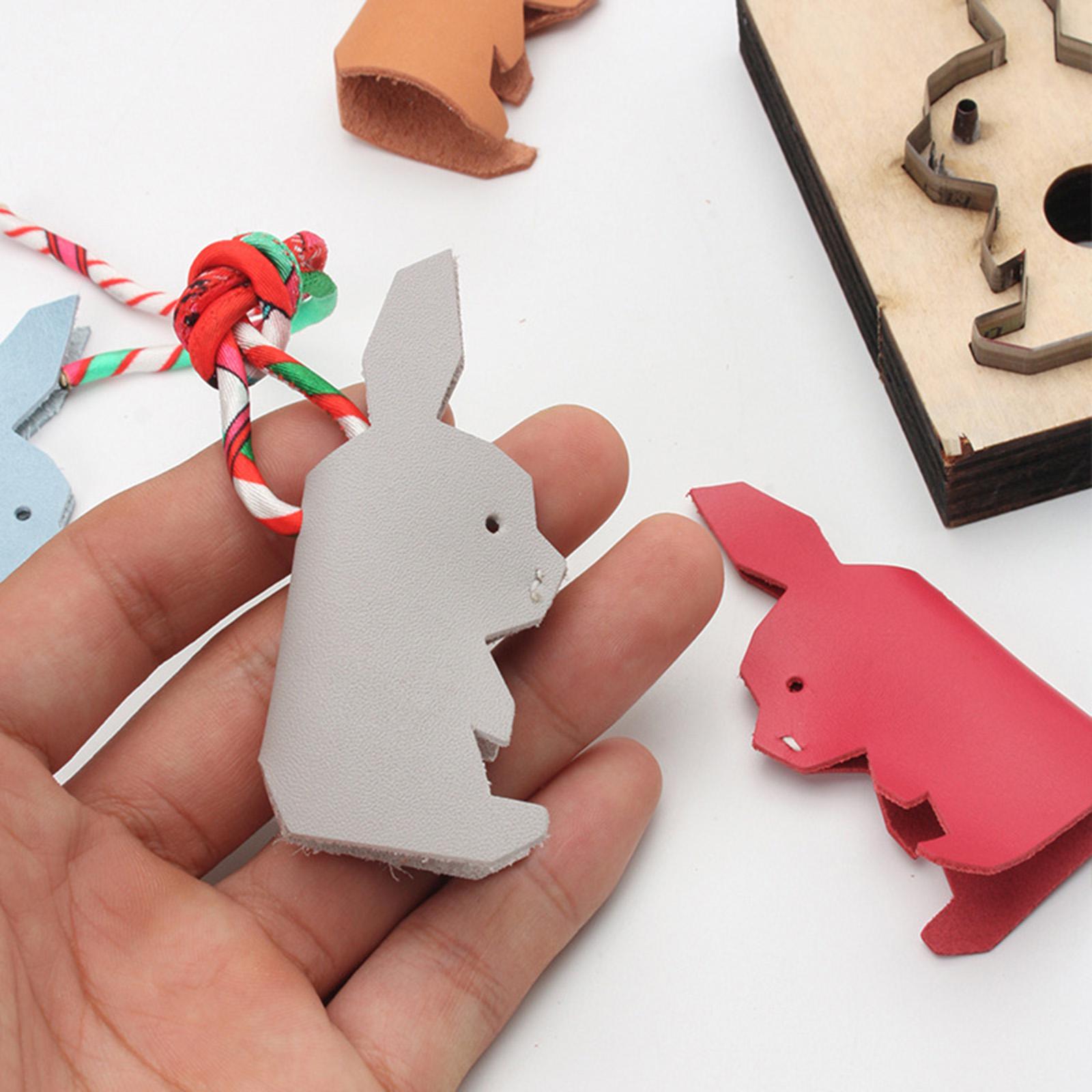 DIY Rabbit Punch Stencils Pendant Mold Cutting Dies for Leather Leathercraft