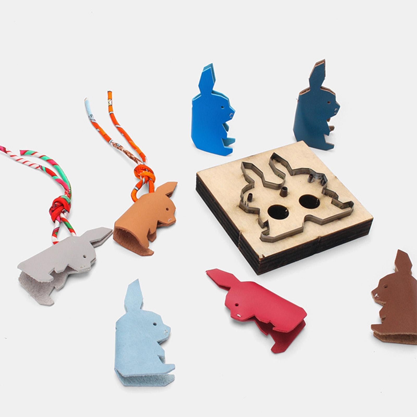 DIY Rabbit Punch Stencils Pendant Mold Cutting Dies for Leather Leathercraft