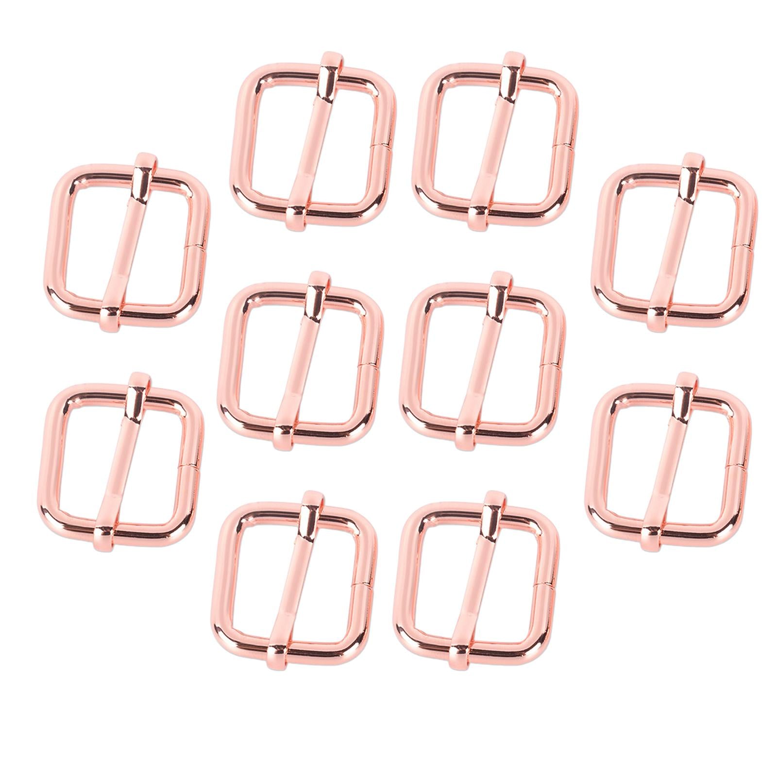 10pcs Buckle Adjustable Quick Release Replacement Clips  20x20mm Rose gold