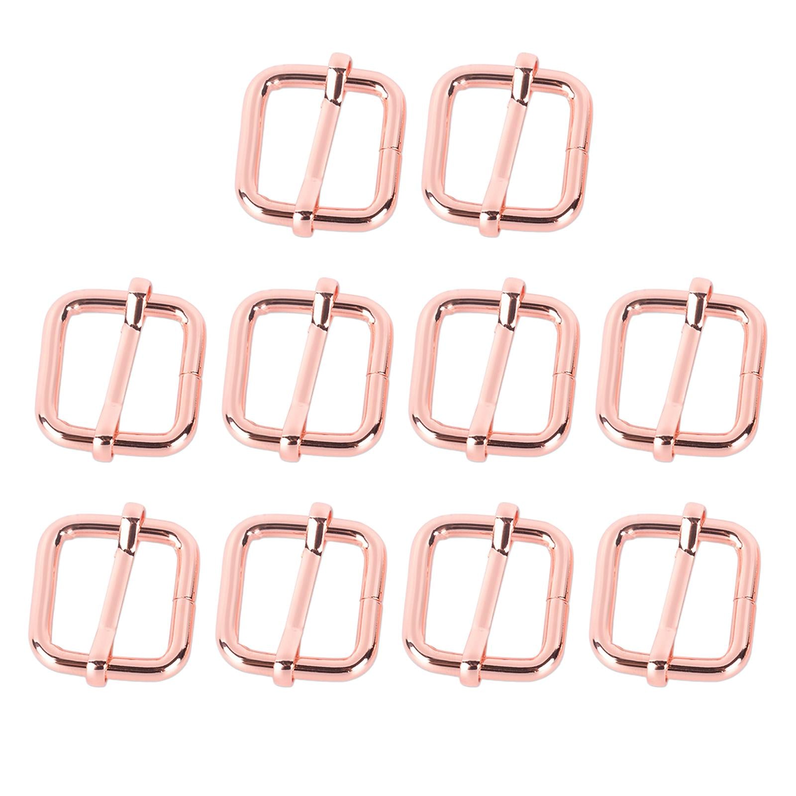 10pcs Buckle Adjustable Quick Release Replacement Clips  20x20mm Rose gold