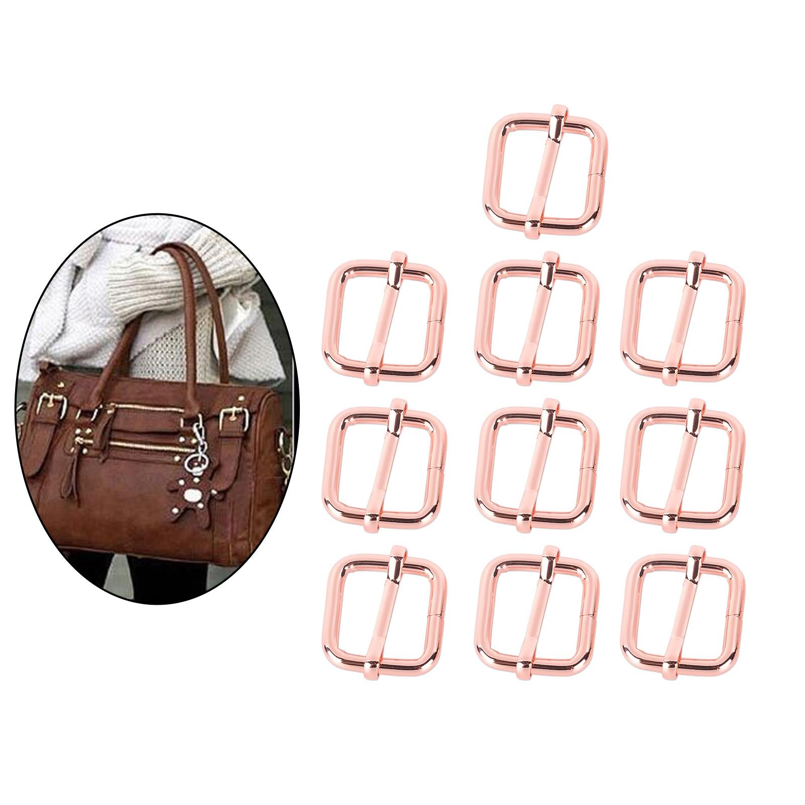 10pcs Buckle Adjustable Quick Release Replacement Clips  20x20mm Rose gold