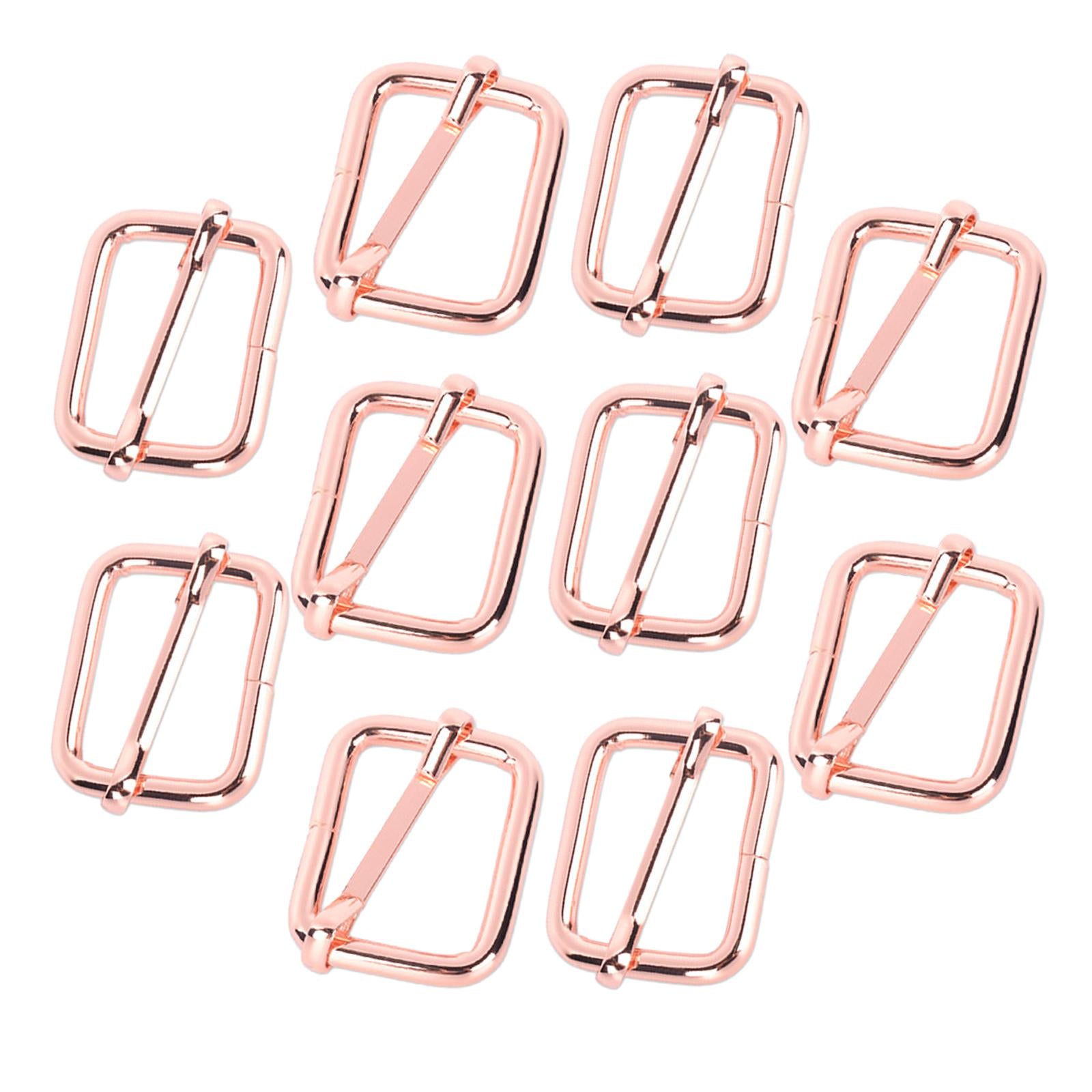 10pcs Buckle Adjustable Quick Release Replacement Clips  25x19mm Rose gold