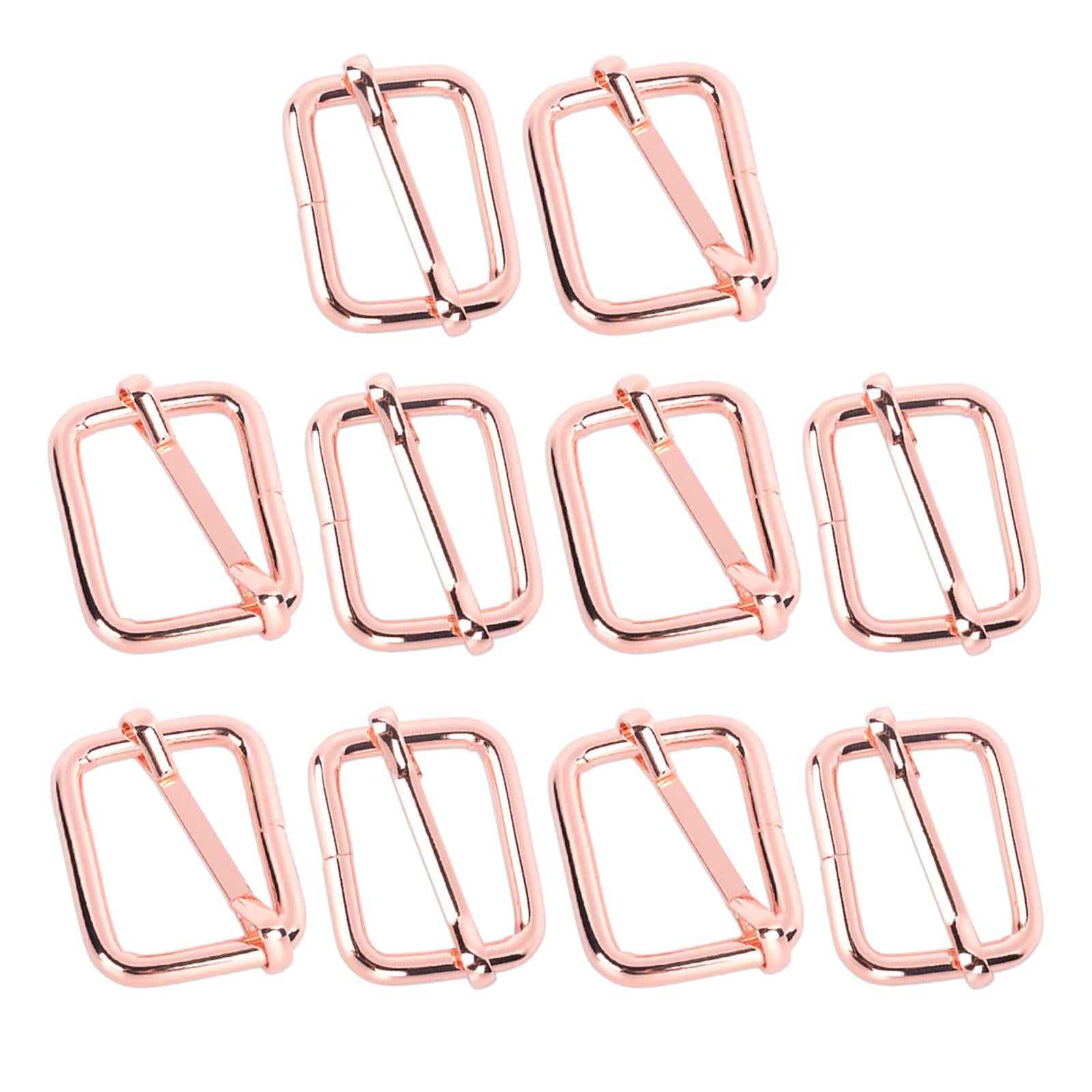 10pcs Buckle Adjustable Quick Release Replacement Clips  25x19mm Rose gold