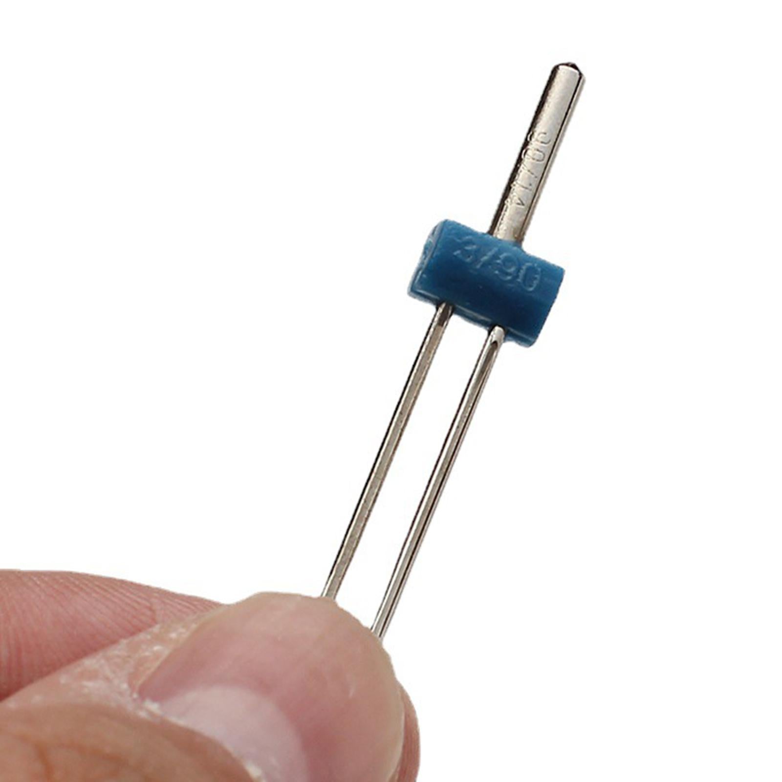 18x Twin Needles Pins with Storage Box Home Knitting Sewing Elderly threader