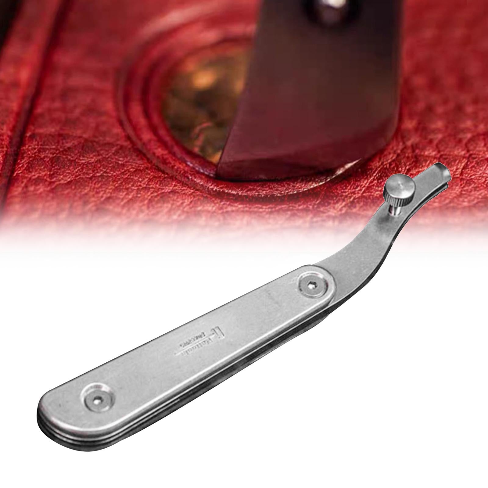 Stainless Steel Leather Edge Creaser Adjustable Leathercraft Crimping Tool Edge Creaser