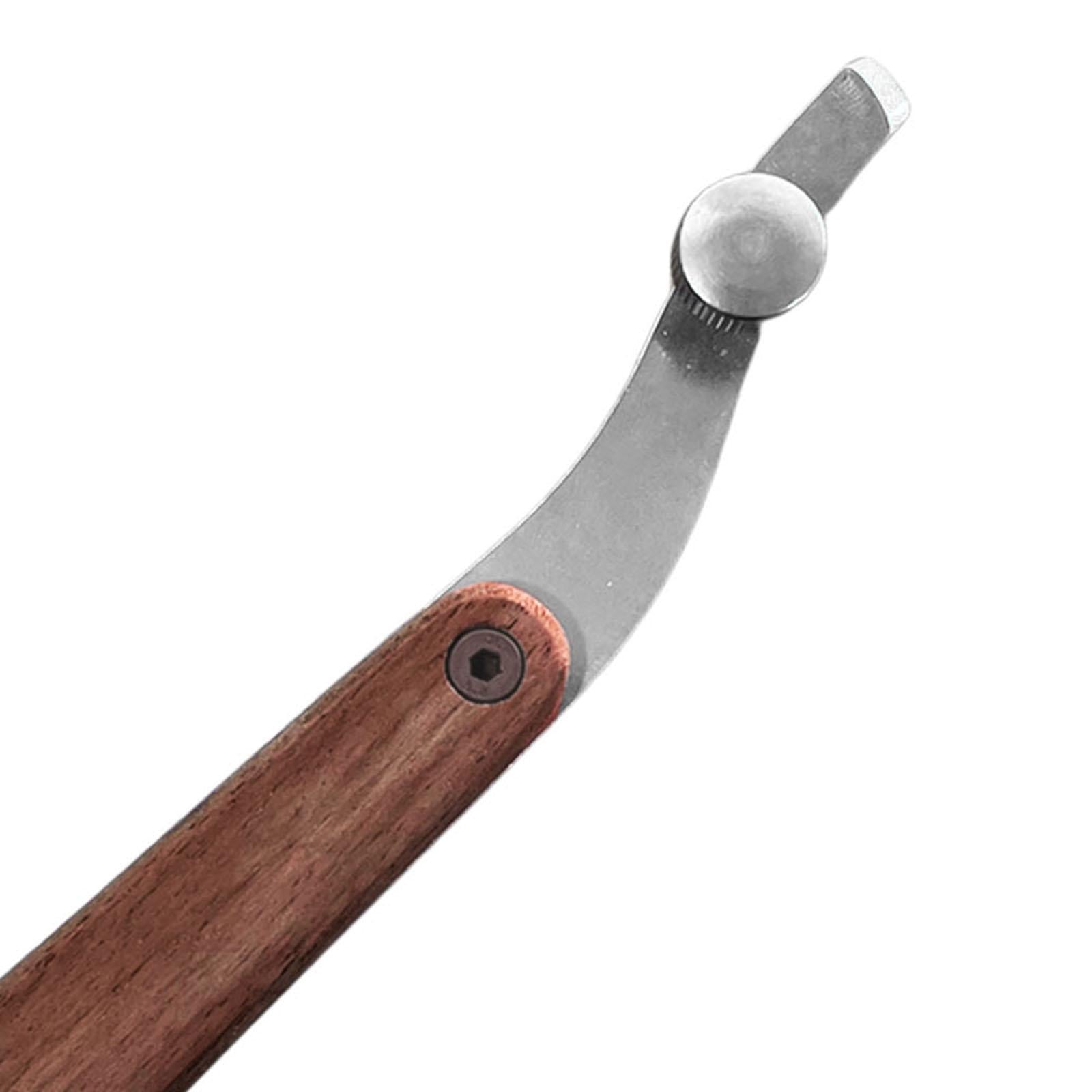 Leather Edge Creaser Wood Handle Edge Press Trimmer Cutter Line Slot Marking Edge Creaser