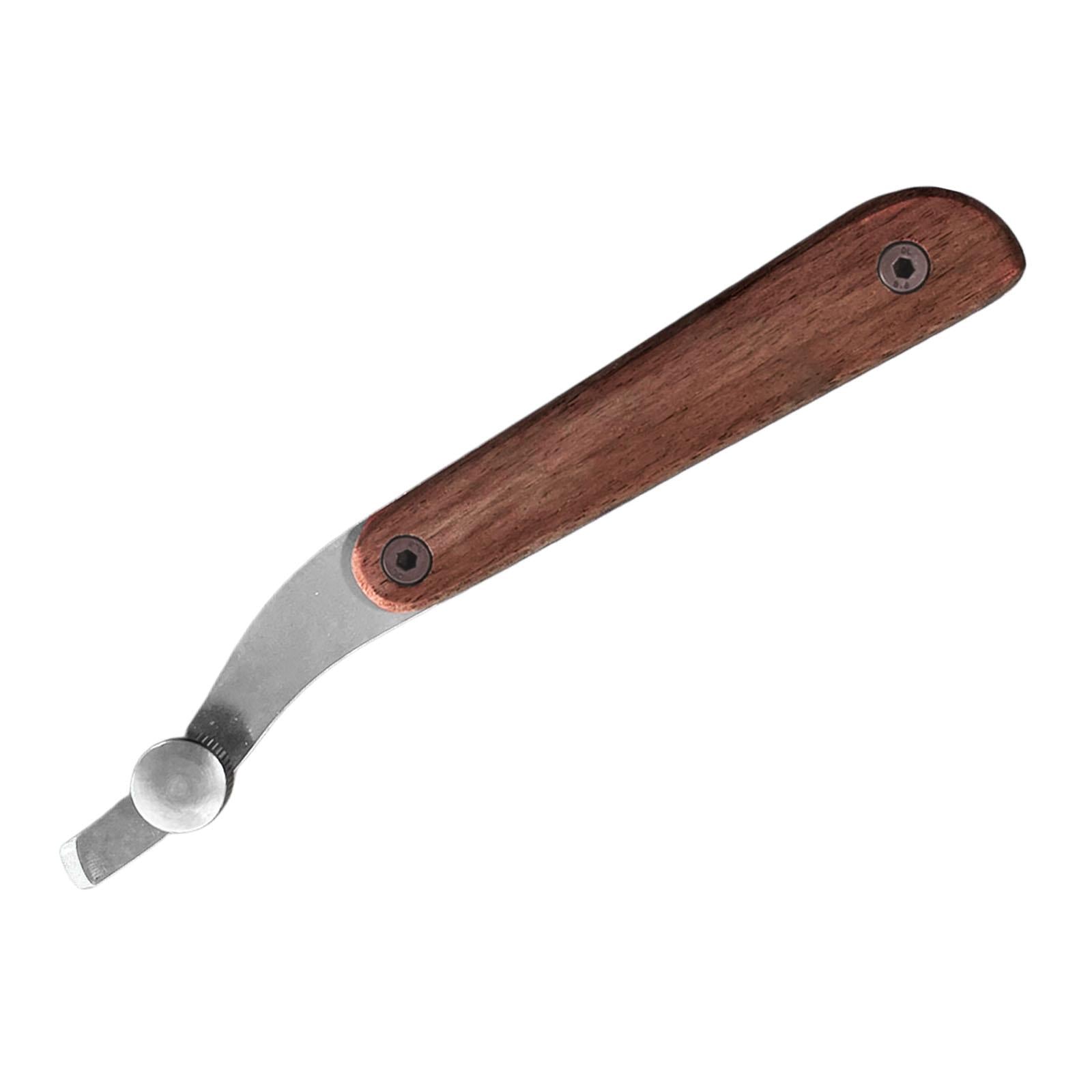 Leather Edge Creaser Wood Handle Edge Press Trimmer Cutter Line Slot Marking Edge Creaser