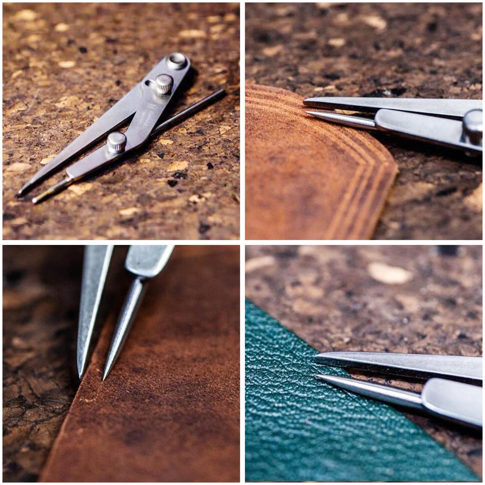 Leather Wing Divider Edge Creaser Adjustable Marking Leathercraft Compass