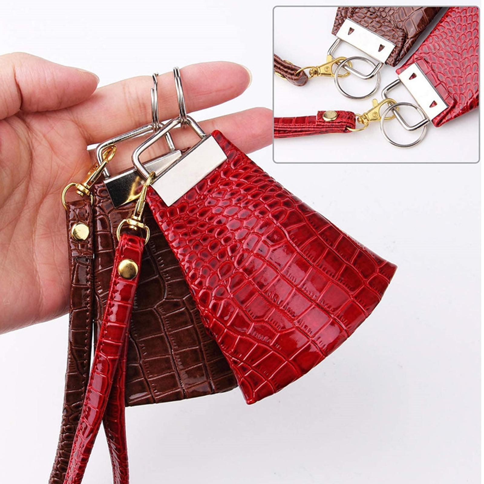 72Pcs Key Fob Hardware Wristlet Set 6 Colors with Rings for Key Lanyard