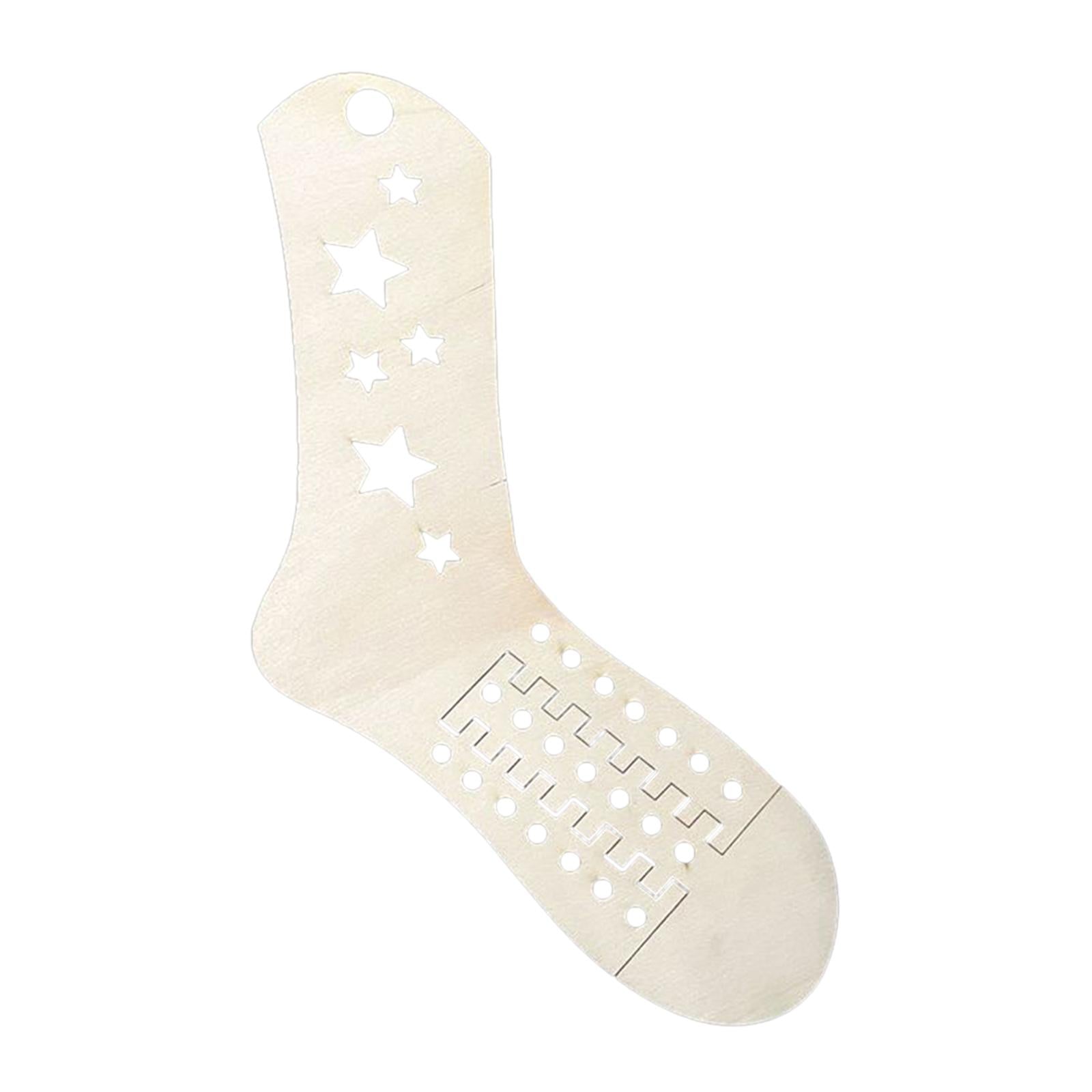 2x Sock Blockers Mould Knitting Stretcher Wooden for Adult Five-pointed star