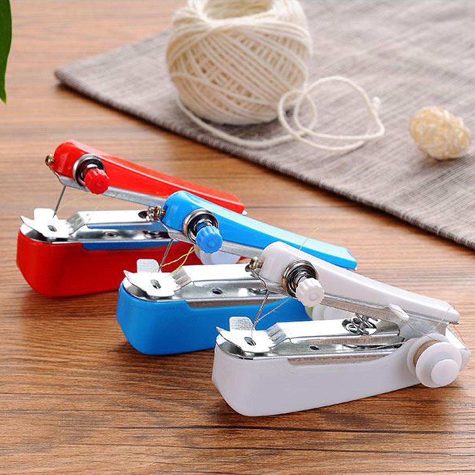 Mini Sewing Machine Handheld Sewing Machine Hand Held Stitch Home Clothes Red