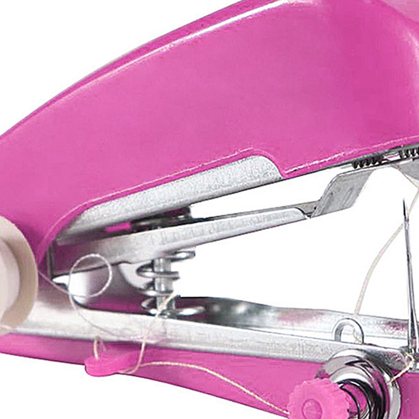 Mini Sewing Machine Handheld Sewing Machine Hand Held Stitch Home Clothes Pink